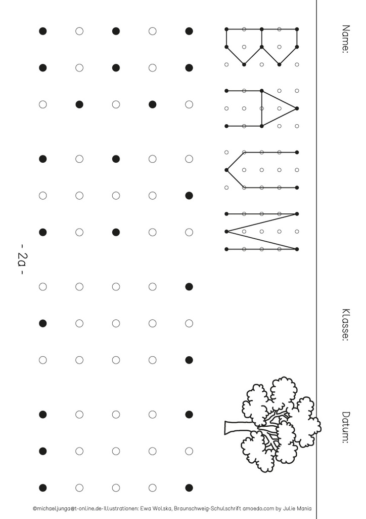 Lernpacket 1: Buchstaben in Punktefelder kopieren PDF