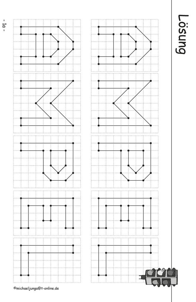 Lernpacket 3: Wörter in Punkte- oder Gitterfelder kopieren