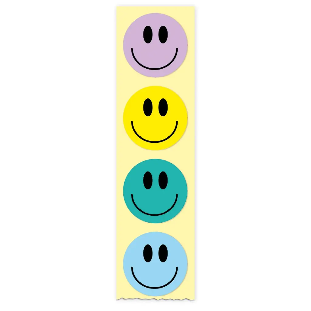 Belobigungsaufkleber "Bunte Gesichter"