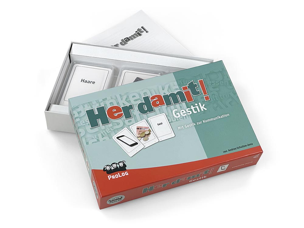 Her damit! - Gestik