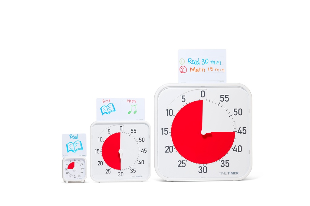 Großer TimeTimer® 30 x 30 cm weiss