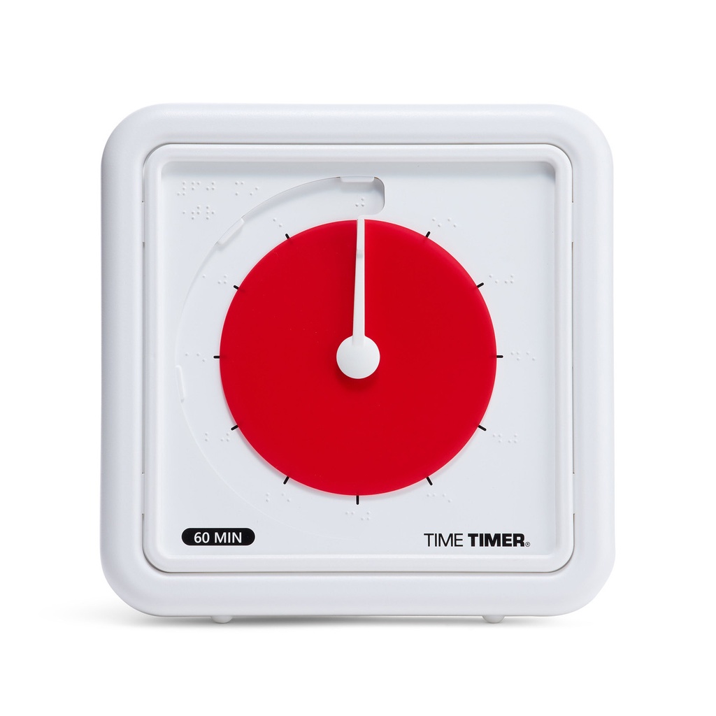Time Timer® Braille 19 x 19 cm Rote Scheibe