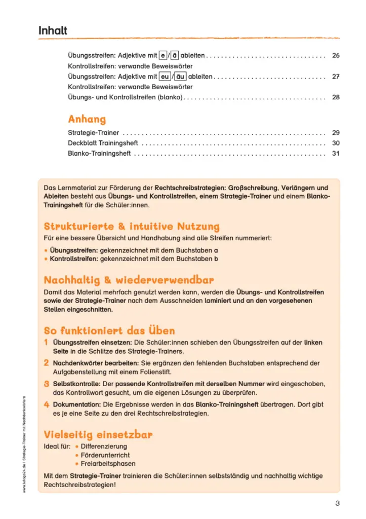 Strategie-Trainer mit Nachdenkwörtern