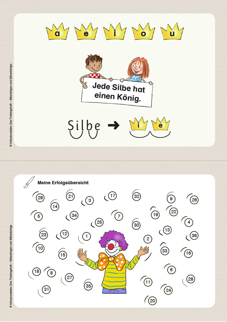Das Trainingsheft: Silbenbögen und Silbenkönige PDF