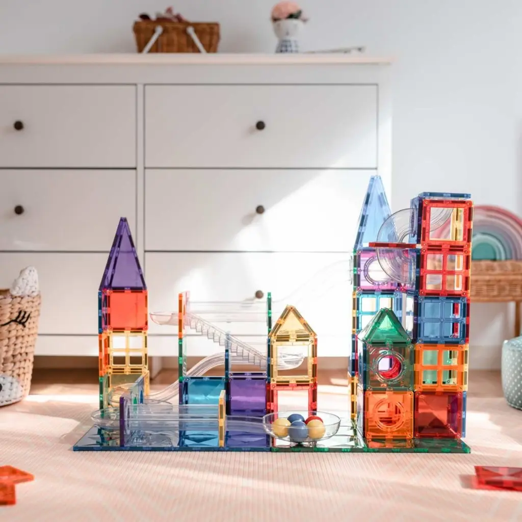 Connetix Magnetbausteine Kugelbahn Rainbow Ball Run Pack - 92 Teile